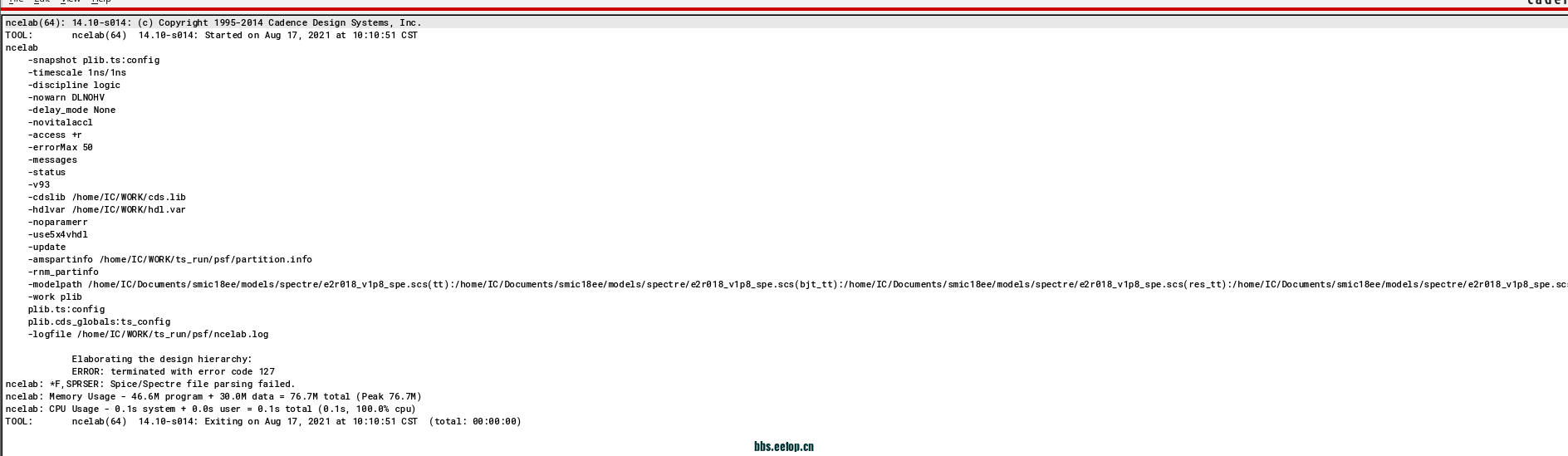Elaborator Log option to view the log.