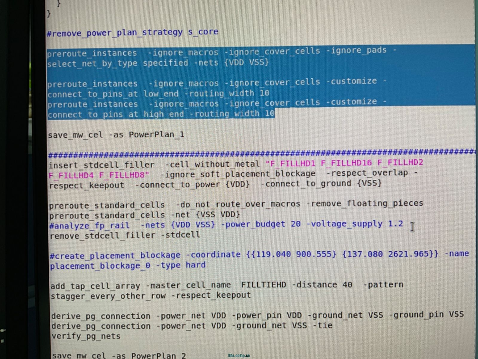 preroute + verify pg nets