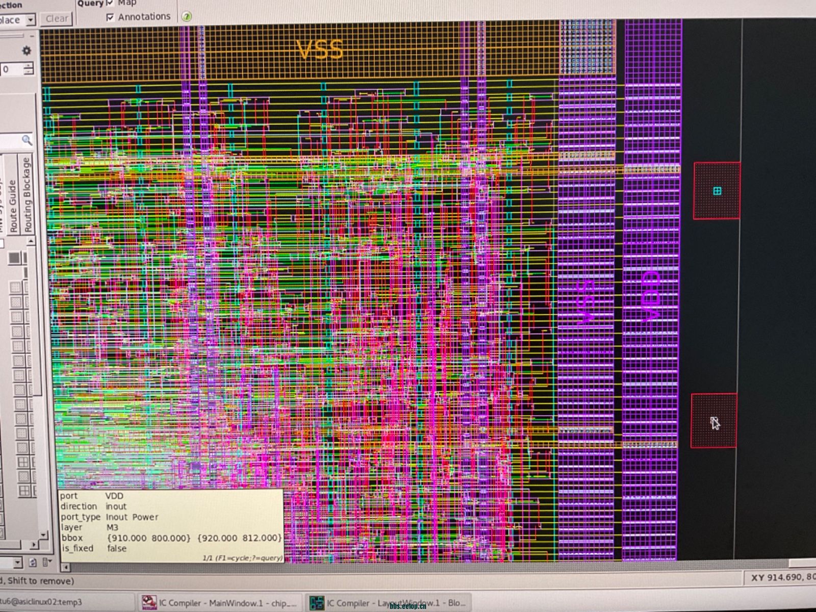 版图 VDDVSS没有连接电源环