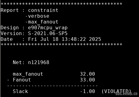 report_constraint -max_fanout -verbose